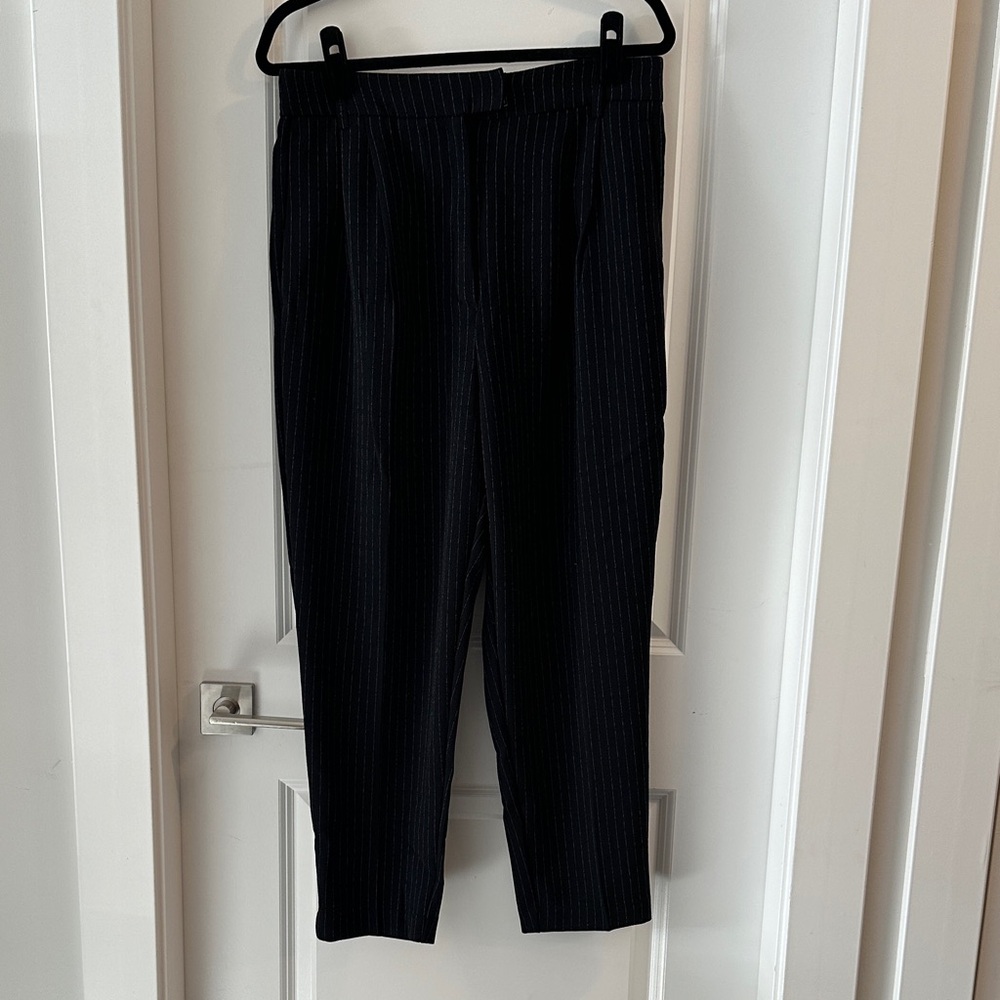 Black Pinstripe Dress Pants